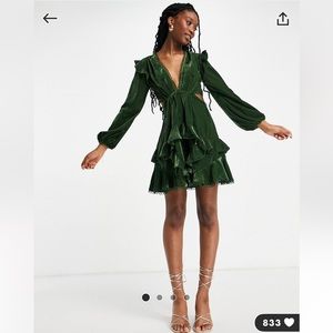 ASOS design velvet mini dress